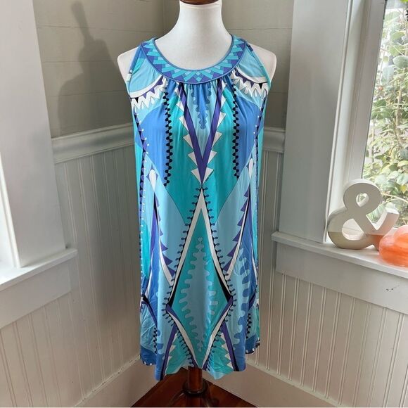 Averado Bessi Dress Retro Italian Designer Shift Dress Size 6 60s Yacht Wife - Picture 1 of 12